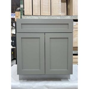 33 GREY SHAKER BASE CABINET
