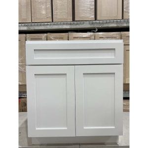 33 WHITE SHAKER BASE CABINET