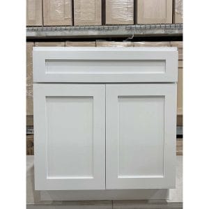 33 WHITE SHAKER SINK BASE CABINET