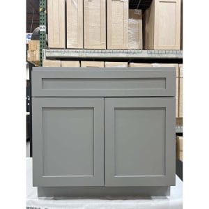 36 GREY SHAKER BASE CABINET