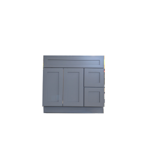 36 DRAWER RIGHT GREY SHAKER VANITY