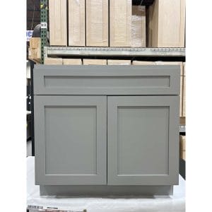 36 GREY SHAKER SINK BASE CABINET