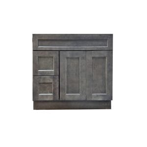 30 DRAWER LEFT SLATE SHAKER FEET_TOE_KICK VANITY