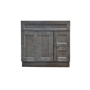 30 DRAWER RIGHT SLATE SHAKER FEET_TOE_KICK VANITY