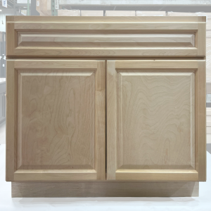 36 UNFINISHED RAISED PANEL SINK BASE CABINET