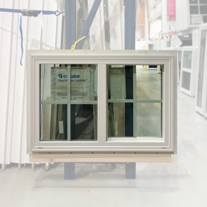36x24 SINGLE VENT SLIDER WHITE WITH GRIDS VINYL WINDOW