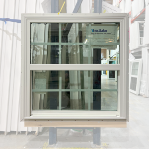 36x36 SINGLE HUNG WHITE NEW CONSTRUCTION WITH GRIDS VINYL WINDOW