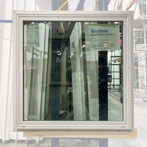 36x36 PICTURE WHITE TEMPERED CLEAR GLASS VINYL WINDOW
