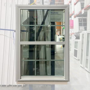36x52 SINGLE HUNG WHITE NEW CONSTRUCTION WITH GRIDS VINYL WINDOW