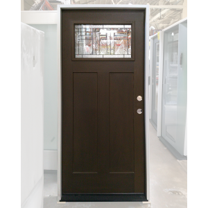 36x80 LEFT HAND FIBERGLASS CRAFTSMAN LANCASTER WALNUT