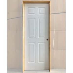 36x80 LEFT HAND HOLLOW CORE 6 PANEL DOOR