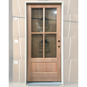 36x80 LEFT HAND MAHOGANY 4 LITE BOTTOM PANEL