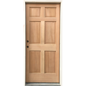 36x80 LEFT HAND MAHOGANY 6 PANEL