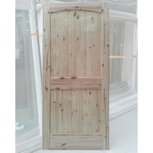 36x80 SLAB KNOTTY PINE 2 PANEL ARCH TOP WITH GROOVES