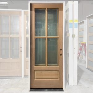36x93 LEFT HAND MAHOGANY 4 LITE BOTTOM PANEL