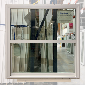 48x48 SINGLE HUNG WHITE VINYL WINDOW