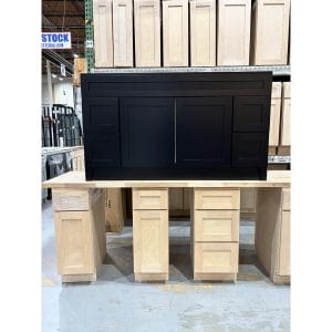 60 BLACK SHAKER TOE KICK VANITY