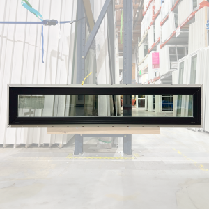 60x12 PICTURE BLACK TEMPERED CLEAR GLASS VINYL WINDOW