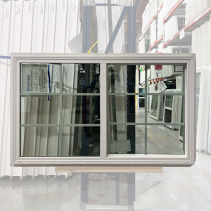 60x36 SINGLE VENT SLIDER WHITE WITH GRIDS VINYL WINDOW