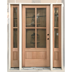 60x80 LEFT HAND TRIPLE MAHOGANY 4 LITE BOTTOM PANEL