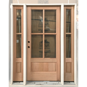 60x80 RIGHT HAND TRIPLE MAHOGANY 4 LITE BOTTOM PANEL