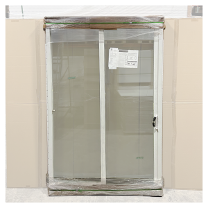 60x80 LEFT HAND DOUBLE WHITE SLIDING PATIO VINYL
