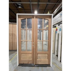 60x93 LEFT HAND DOUBLE MAHOGANY 6 LITE PANEL