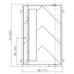 60x93 RIGHT HAND PIVOT IRON UPTOWN