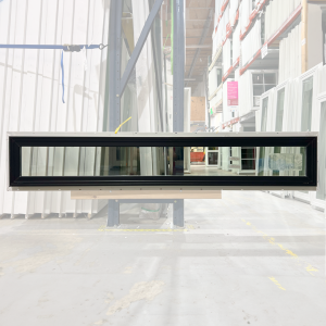 72x12 PICTURE BLACK TEMPERED CLEAR GLASS VINYL WINDOW