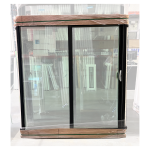 72x80 LEFT HAND DOUBLE BLACK SLIDING PATIO VINYL