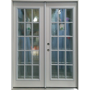 72x80 RIGHT HAND DOUBLE FIBERGLASS 15 LITE EXTERNAL GRIDS