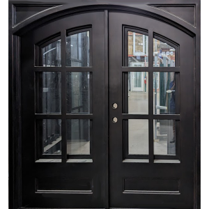 60x80 RIGHT HAND DOUBLE IRON 6 LITE SQUARE TOP PANEL