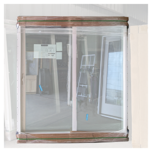72x80 LEFT HAND DOUBLE WHITE SLIDING PATIO VINYL