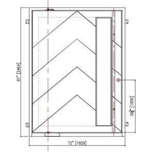 72x96 LEFT HAND PIVOT IRON UPTOWN