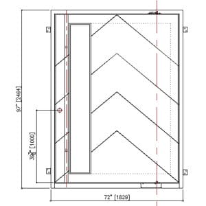 72x96 RIGHT HAND PIVOT IRON UPTOWN