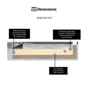 END CAP FORMICA BLACKSTAR COUNTERTOP