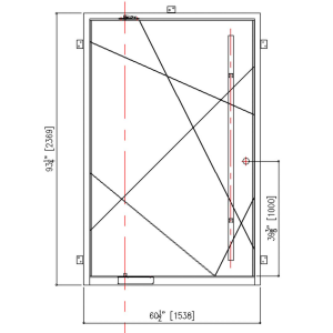 60x93 LEFT HAND PIVOT IRON ESTANCIA SQUARE TOP