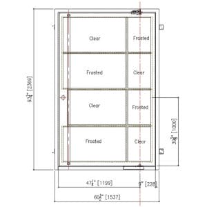 60x93 RIGHT HAND PIVOT IRON ELEGANTE
