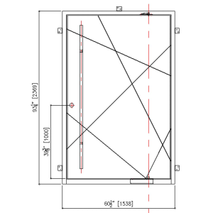 60x93 RIGHT HAND PIVOT IRON ESTANCIA SQUARE TOP