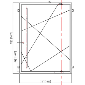 72x96 RIGHT HAND PIVOT IRON ESTANCIA SQUARE TOP