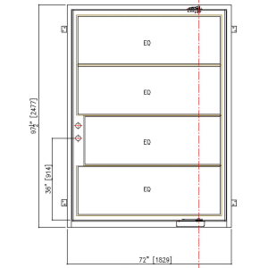 72x96 RIGHT HAND PIVOT IRON MARCY