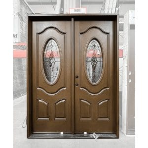 60x80 RIGHT HAND DOUBLE FIBERGLASS 3/4 VIEW OVAL PARIS WALNUT