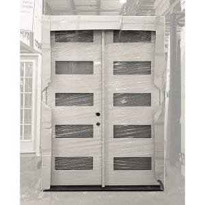 60x93 LEFT HAND DOUBLE FIBERGLASS 5 LITE WHITE