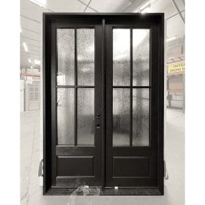 60x93 LEFT HAND DOUBLE FIBERGLASS 4 LITE RAIN BOTTOM PANEL BLACK