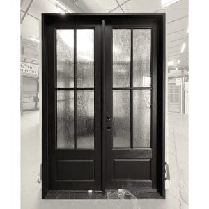 60x93 RIGHT HAND DOUBLE FIBERGLASS 4 LITE RAIN BOTTOM PANEL BLACK