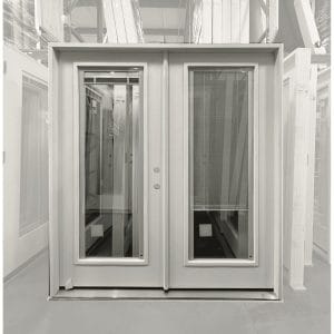 72x80 LEFT HAND FIBERGLASS FULL VIEW RETRO WITH BLINDS