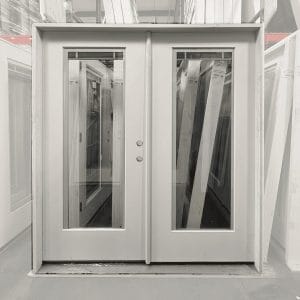 72x80 LEFT HAND FIBERGLASS FULL VIEW WITH BLINDS FLUSH GLAZED