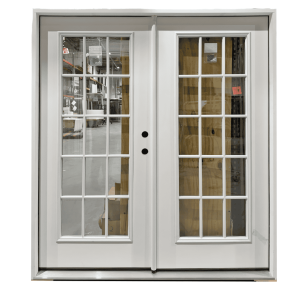 72x80 LEFT HAND DOUBLE FIBERGLASS 15 LITE EXTERNAL GRIDS