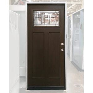 36x80 LEFT HAND FIBERGLASS CRAFTSMAN LANCASTER WALNUT