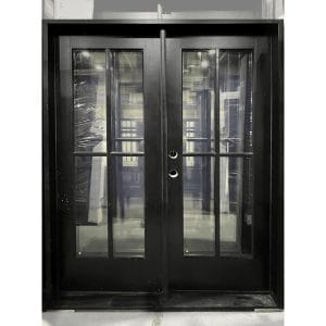60x80 RIGHT HAND DOUBLE FIBERGLASS 4 LITE BLACK